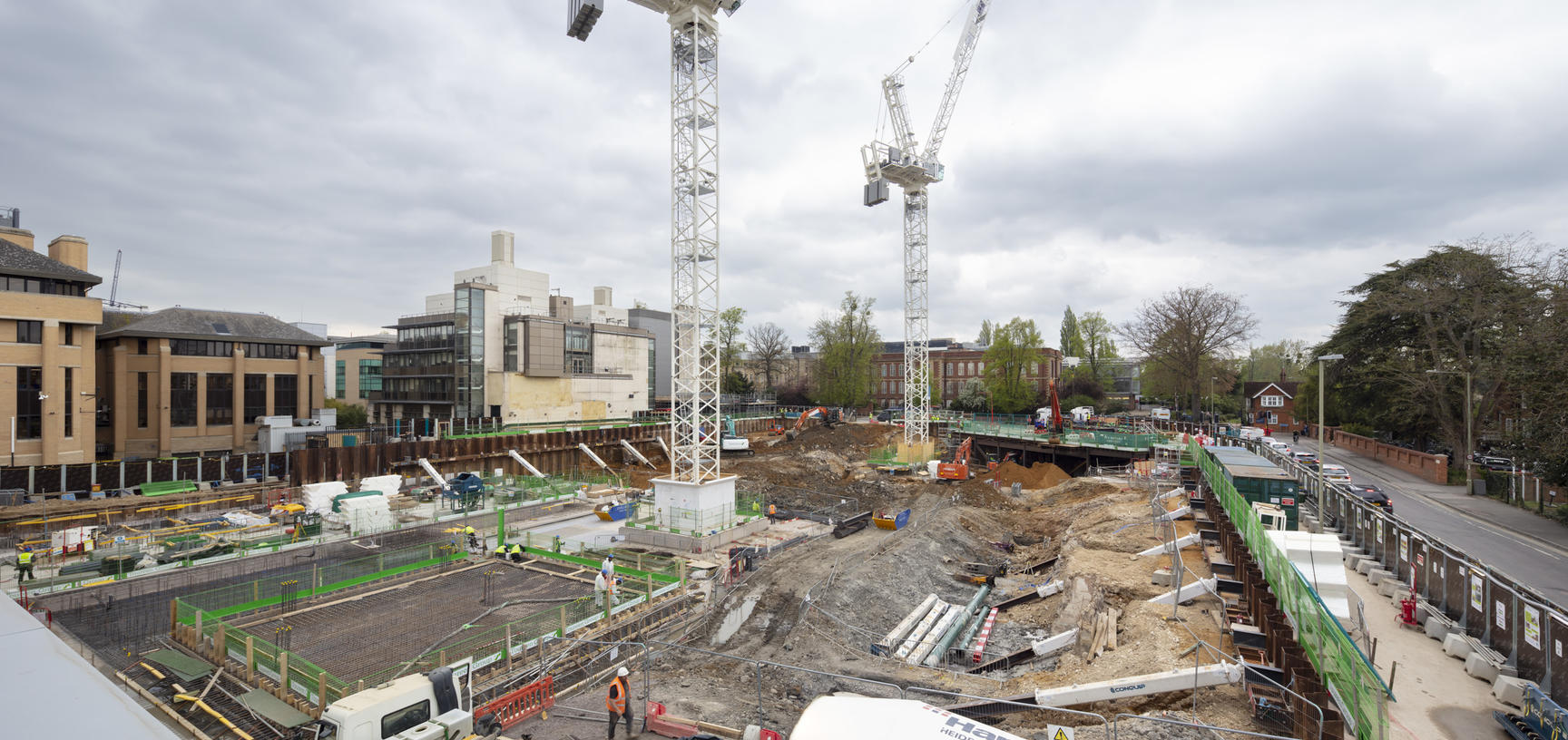 view of site looking north
